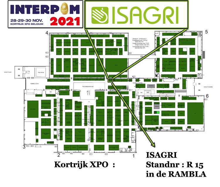 Standplaats Isagri Vlaanderen op Interpom november 2021 interpom isagri vlaanderen